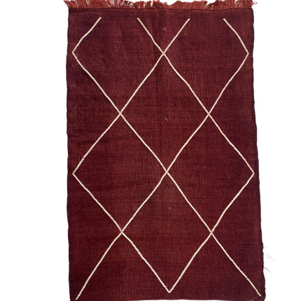 Flachgewebter marokkanischer Kelim-Teppich 145 x 95 cm