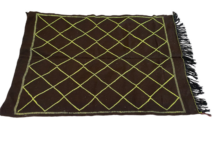 Tapis Kilim marocain tissé à plat 145 x 95 cm