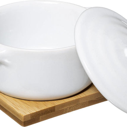 Kleine braadpan met deksel - keramiek Ø 10 cm