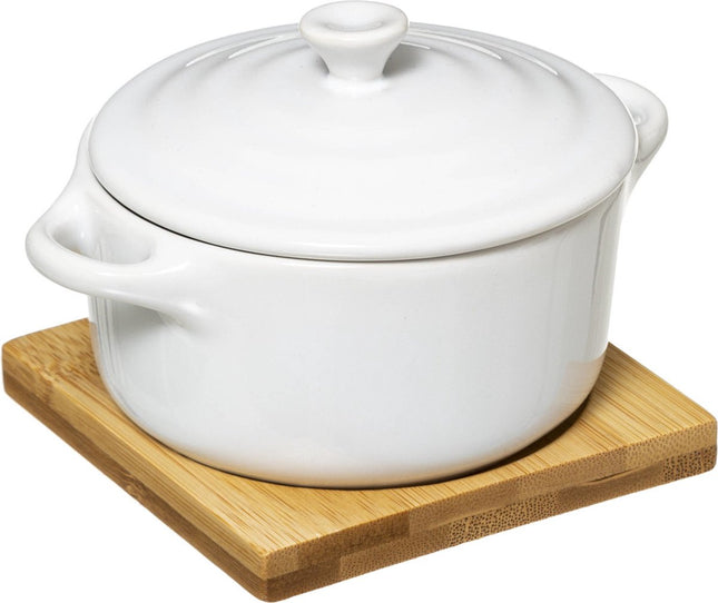 Kleiner Bratentopf mit Deckel - Keramik Ø 10 cm