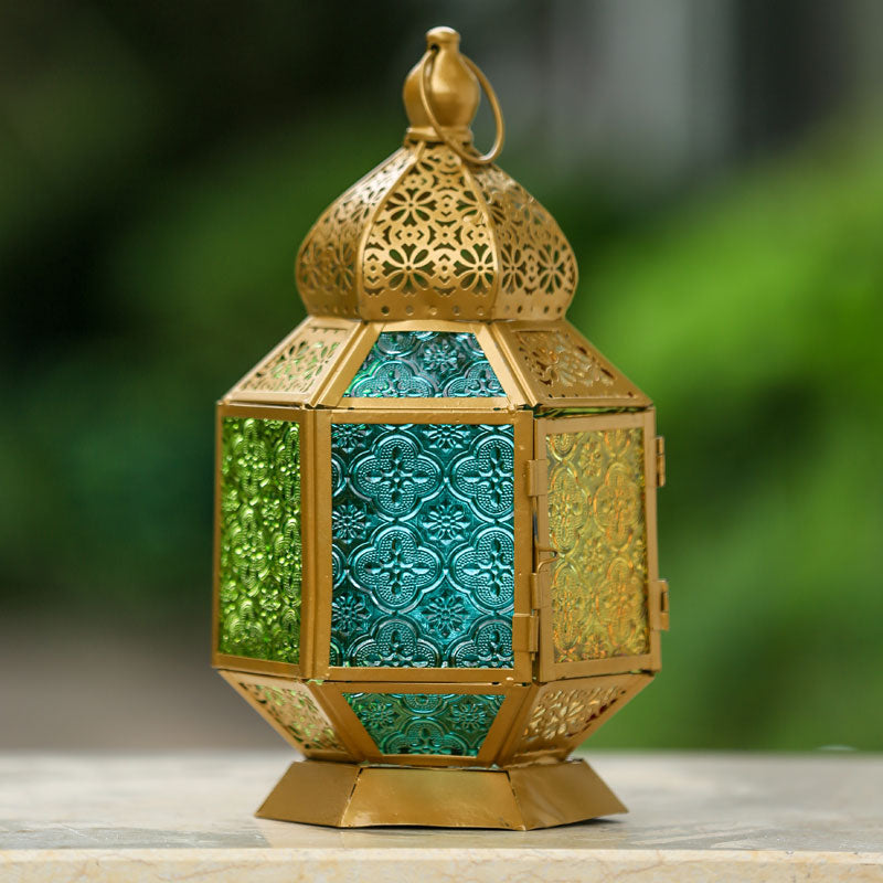 Small Gold-Colored Moroccan Lantern