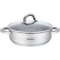 Klausberg 7174 - Topf - mit Deckel - 6,0L - Ø28 cm - Edelstahl - Induktion - alle Kochfelder