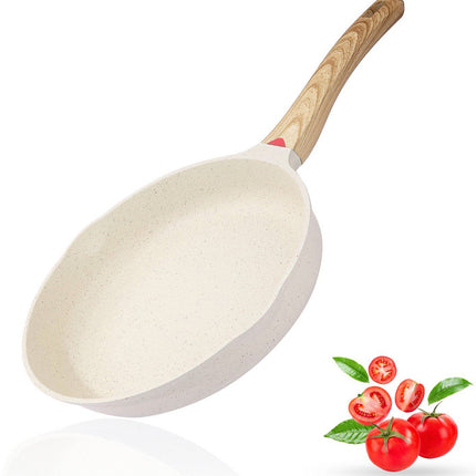 Bratpfanne - Wokpfanne - Schmorpfanne Induktion kratzfeste Beschichtung - Ivory - PFOA-frei