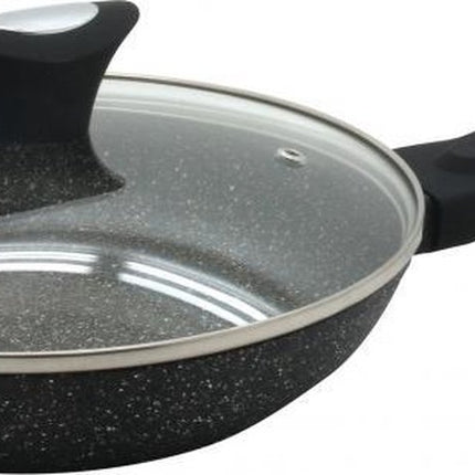 koekenpan met deksel - Ø28 cm - Marmer coating - Alle warmtebronnen