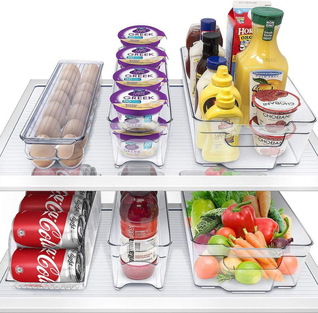 Waal koelkast organizer – doorzichtige bak met handgrepen, 35 x 21 x 9,5 cm – foto 4