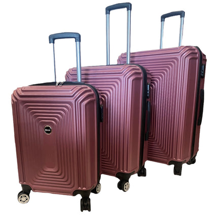 3-delige kofferset - Hardcase  Trolleyset met TSA-slot Dried Rose