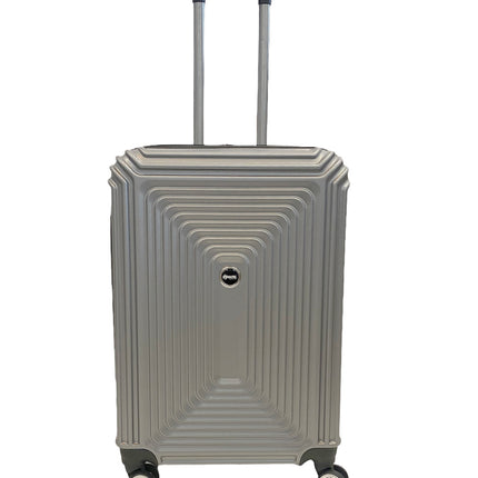 3-teiliges Kofferset - Hartschalen-Trolley-Set mit TSA-Schloss, silber