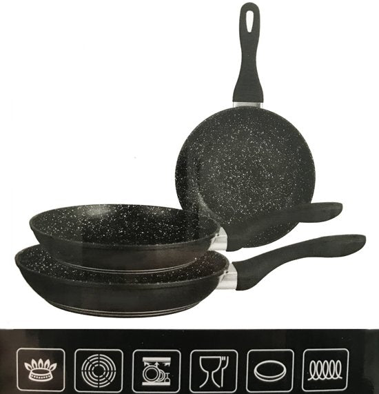 Induktions-Pfannenset - 3-teilig - Keramik
