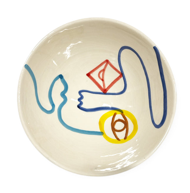 Handgeschilderde Marokkaanse kom - 20 cm - levendige kleuren