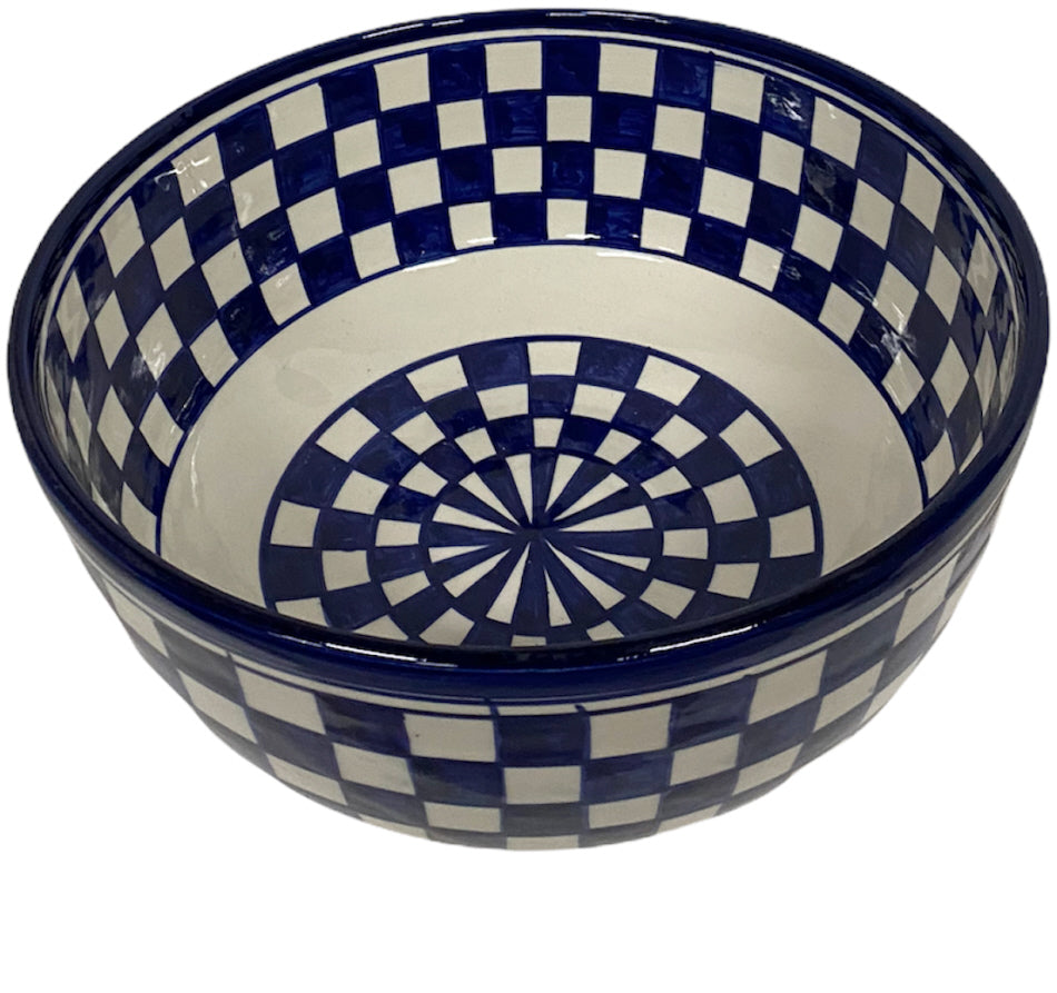 Moroccan bowl blue white Ø 24 x 10cm