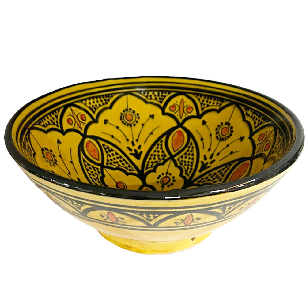 Bol marocain grand jaune 25 cm