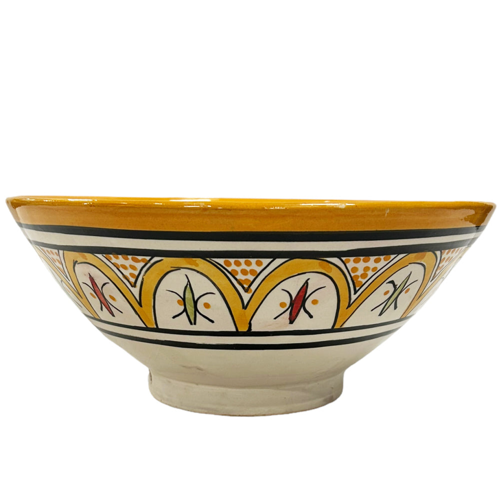 Bol en poterie marocaine orange Ø25