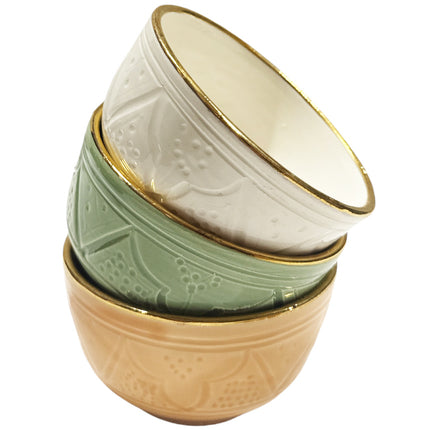 Keramikschale mit 12-karätigem Goldrand Ø 10 cm