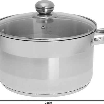 Kochtopf - Ø24 cm - Edelstahl - alle Herdarten