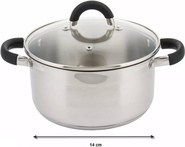 Kleiner Kochtopf mit Deckel - Ø 14 cm