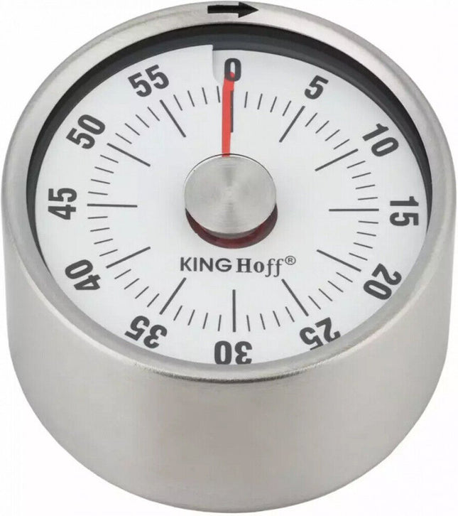 Küchenwecker Mechanisch – Eieruhr mit Magnet – Kitchen Timer – Edelstahl – 60 Min