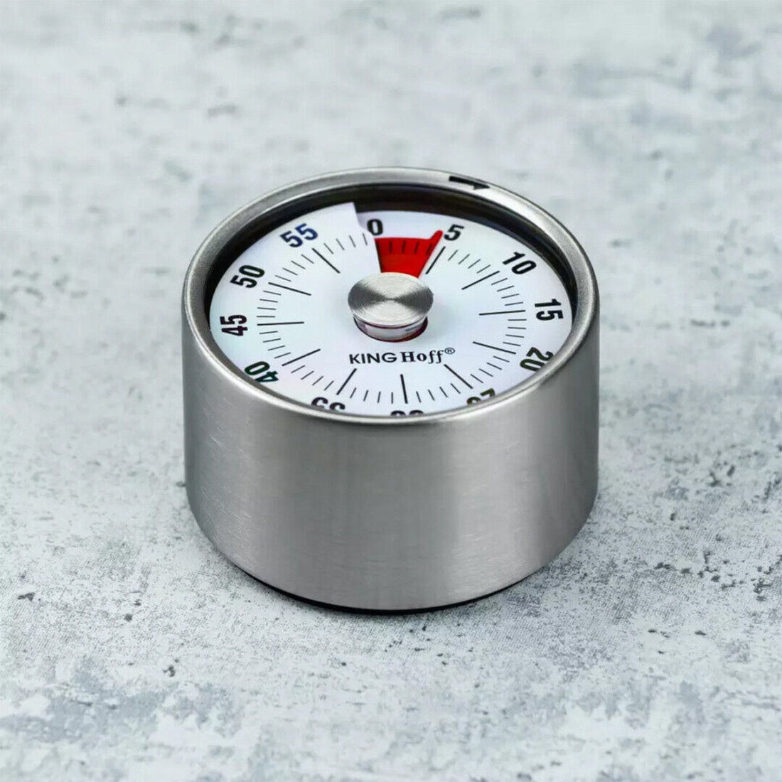 Minuteur de cuisine mécanique – Minuteur en forme d'œuf avec aimant – Minuteur de cuisine – Acier inoxydable – 60 min