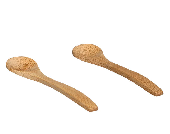 Suikerptjes - Kruidenpotjes met lepel - met Bamboe deksel en onderstel