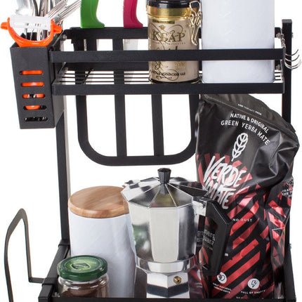 Etagere Küchenregal schwarzes Metall 2 Etagen