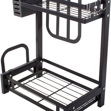 Etagere Küchenregal schwarzes Metall 2 Etagen