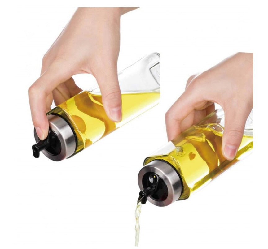 Service à condiments 5 pièces pour sel, poivre, huile et vinaigre avec support.