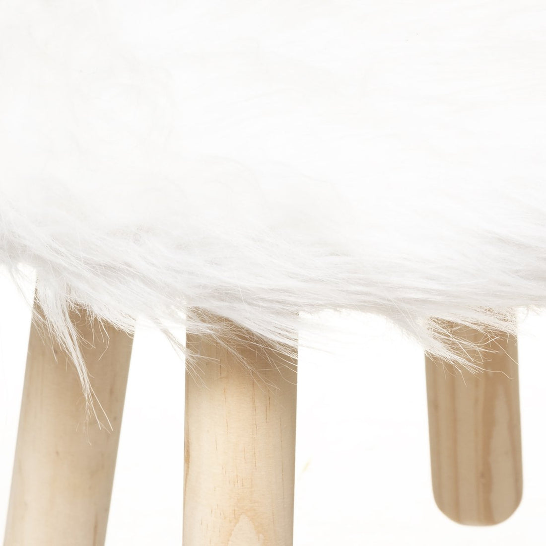 Tabouret - Lapin - Blanc - 27 x 38 cm