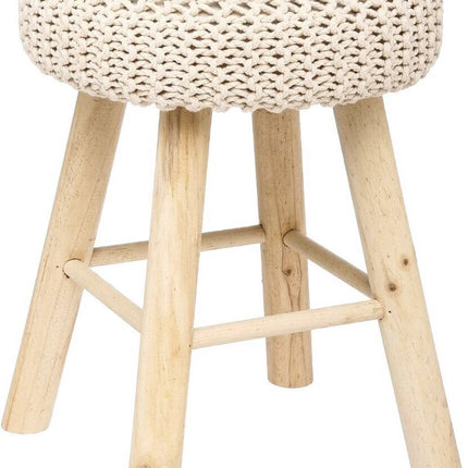 Ribcord Hocker Modell Ibiza – D31 x H43 cm – Beistellhocker