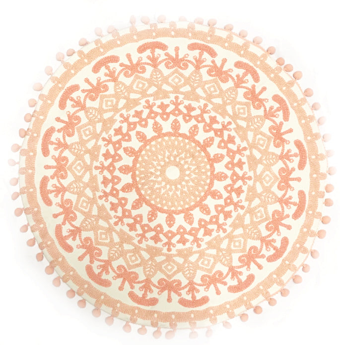Housse de coussin ronde marocaine