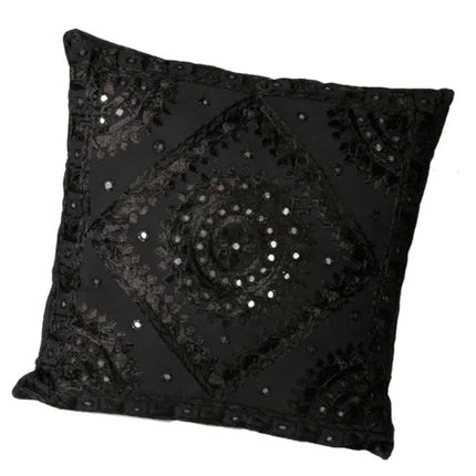 Oosters sierkussen Spiegel zwart vierkant