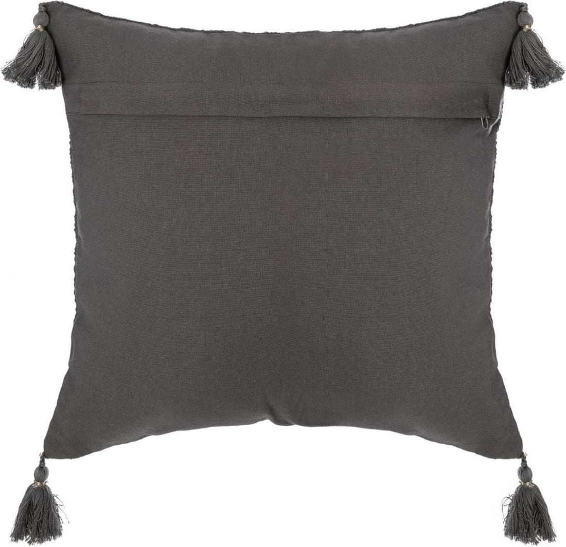 Cushion Geometry Tassels Grey (excl. filling)