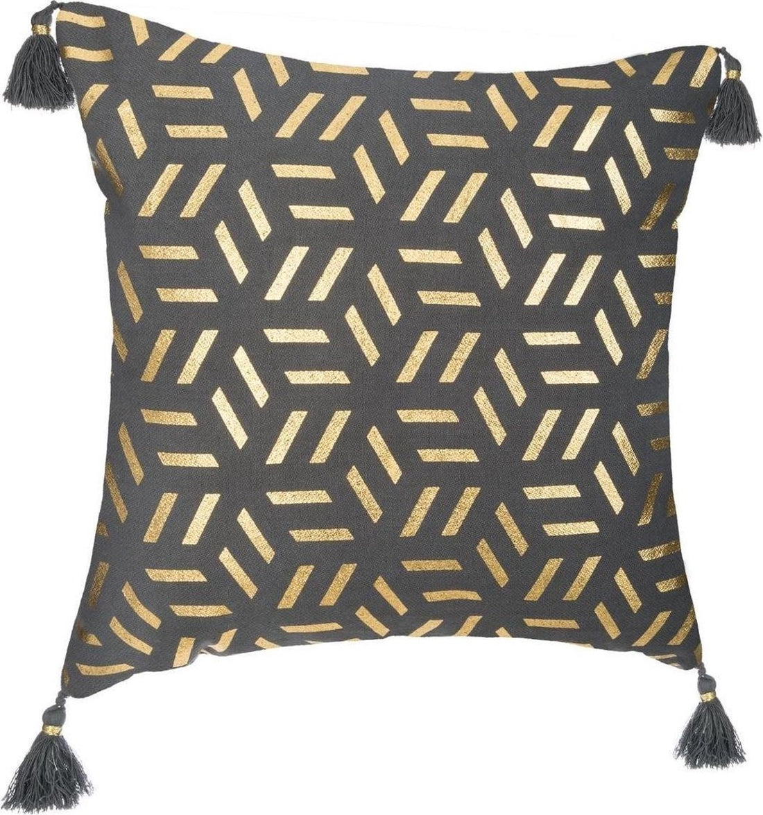 Cushion Geometry Tassels Grey (excl. filling)