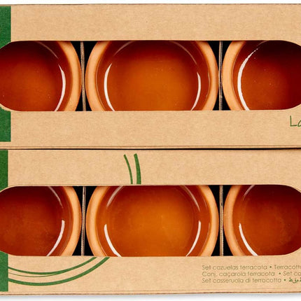 La Dehesa - Set 6x tapas creme brulee schaaltjes terracotta - bruin 8 cm