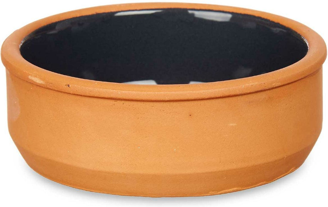 Set de 6 ramequins à crème brûlée tapas terracotta-noir 12 cm