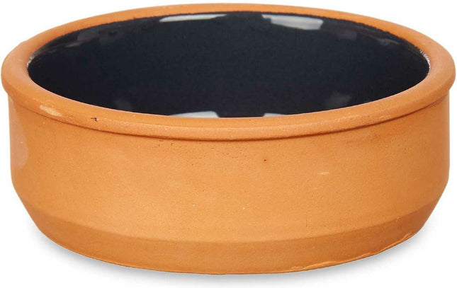 Set 6x Tapas Crème brûlée Schälchen Terrakotta-Schwarz 12cm