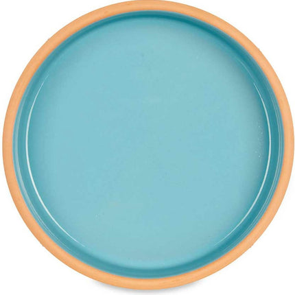 La Dehesa - Tapas/hapjes serveren/oven schaal terracotta/blauw 23x4 cm