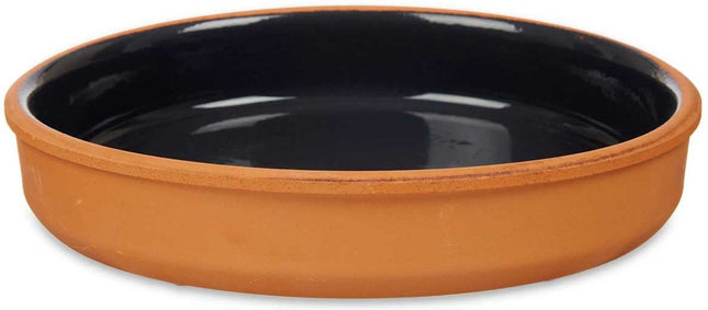 La Dehesa - Tapas -hapjes serveren - oven schaal terracotta -zwart 23x4 cm