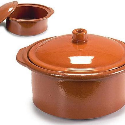 Cocotte Feuerfest 1,5 Liter 20 X 13 Cm Ton Terrakotta
