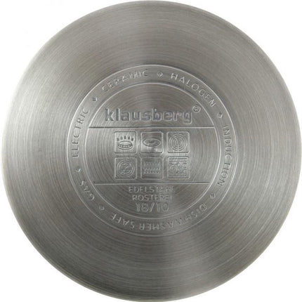 Flacher Kochtopf - mit Deckel - 4,6L - Ø26 cm - Edelstahl - Induktion - alle Herdarten
