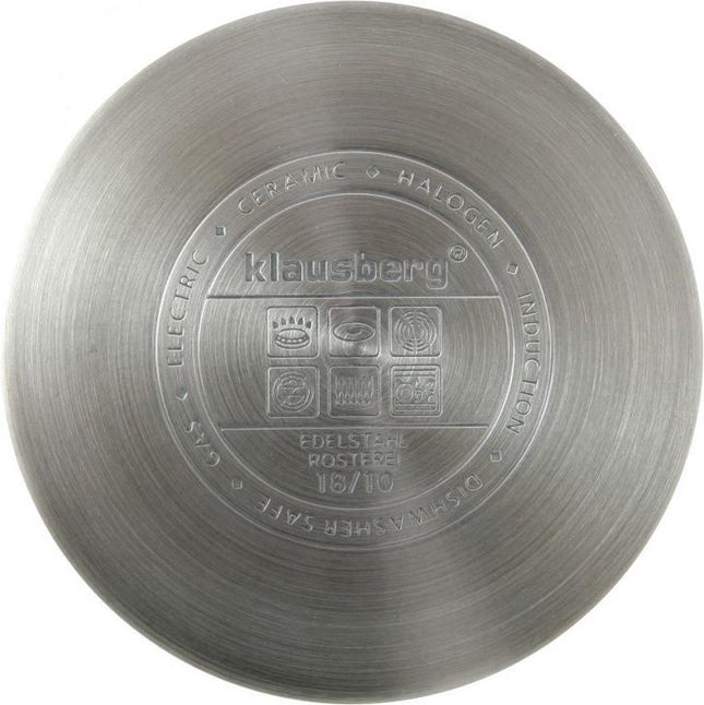 Flacher Kochtopf - mit Deckel - 4,6L - Ø26 cm - Edelstahl - Induktion - alle Herdarten