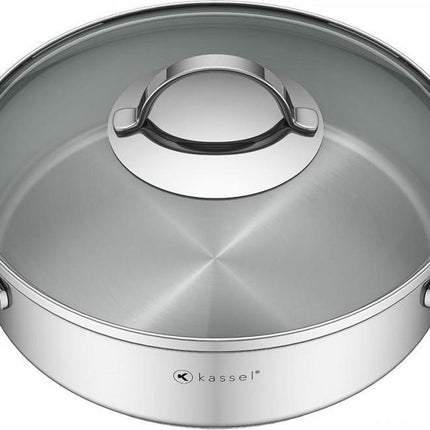 Kassel Alice – Niedriger Kochtopf mit Deckel – Ø 24 cm – Edelstahl