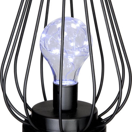 Art Deco tafellamp - zwart ijzerdraad model - incl. ledlamp