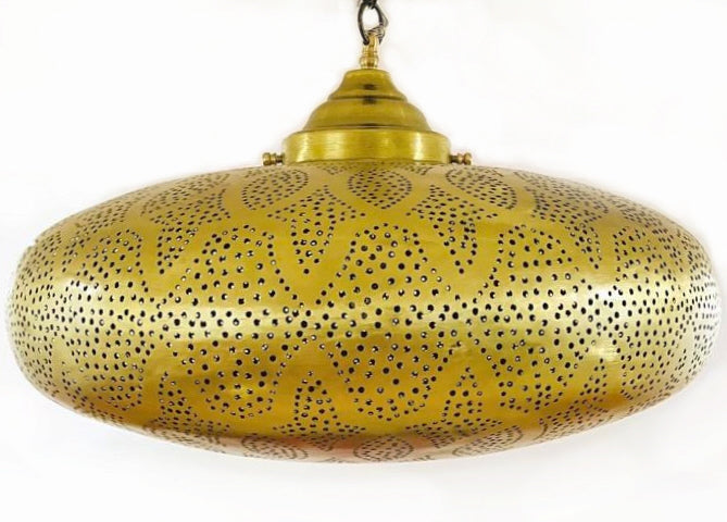 Gold Moroccan filigree pendant lamp