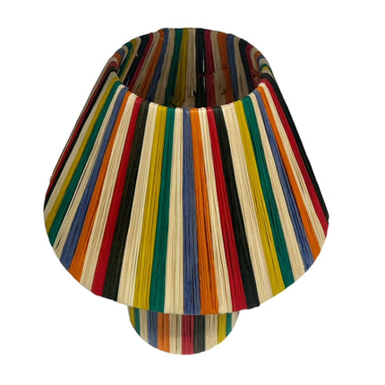 Tischleuchte Lampenschirm Raffia multicolor 34 cm