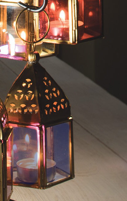 Mini lanterne en verre style marocain