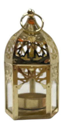 Orientalische Mini-Metalllaterne – Kerzenhalter 13 cm