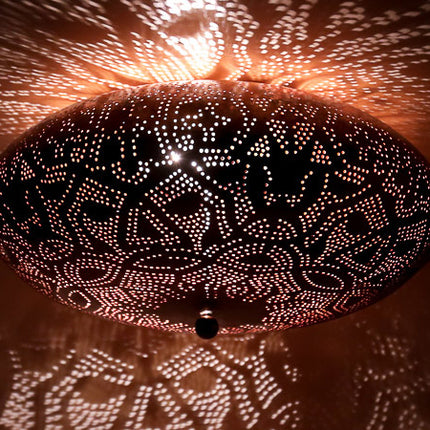 Orientalische Deckenleuchte Filigran 38 cm - Vintage Kupfer