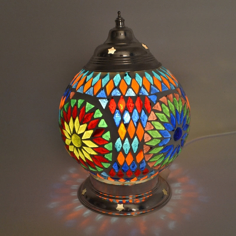Lampe de table méditerranéenne mosaïque Ø 15 cm
