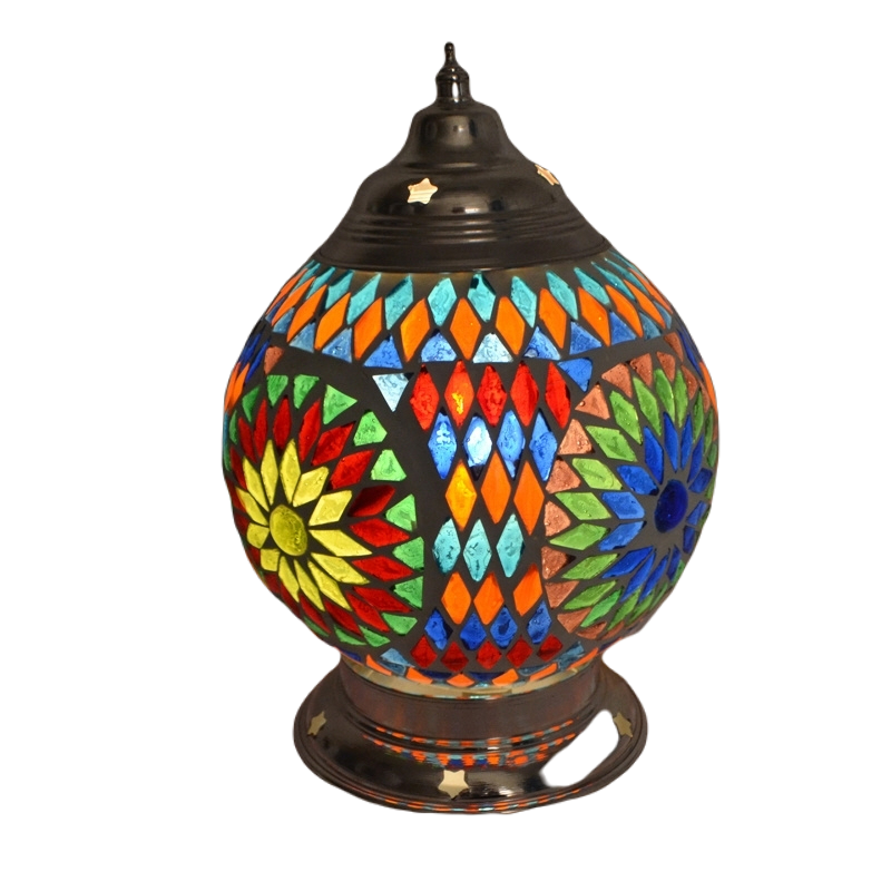 Lampe de table méditerranéenne mosaïque Ø 15 cm