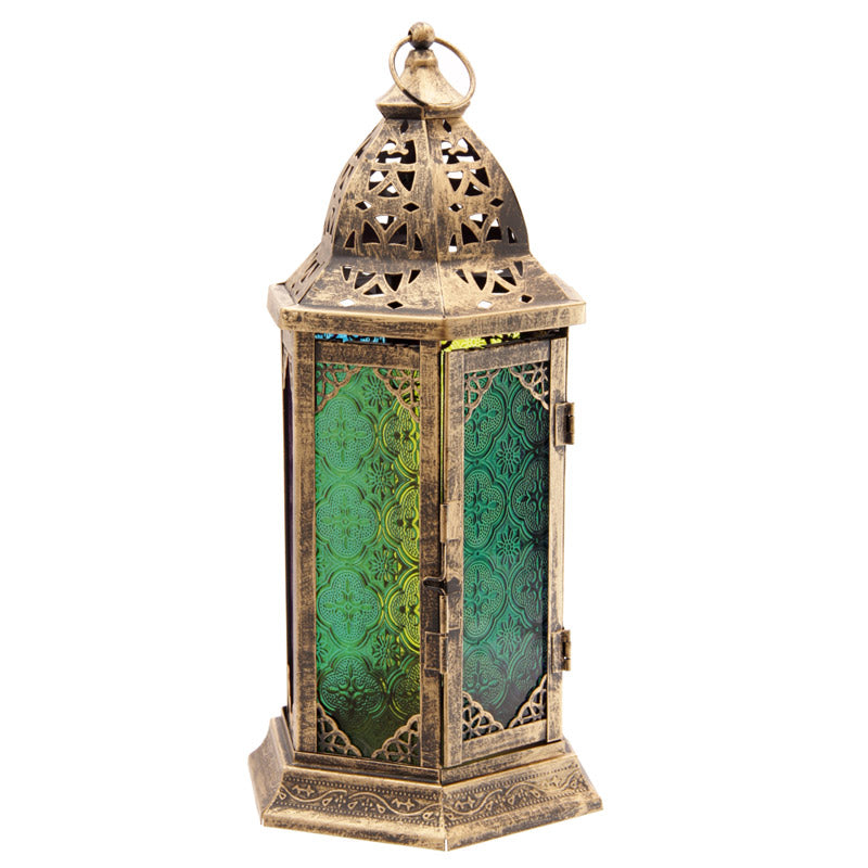 Lantern with abstract molding