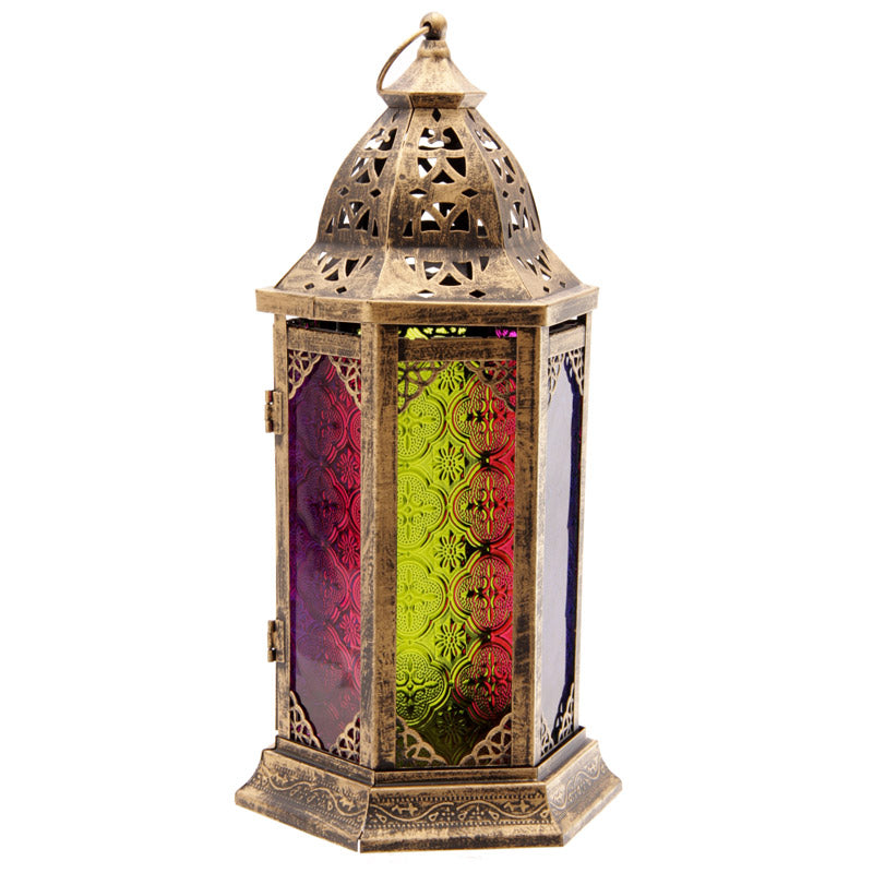 Lantern with abstract molding